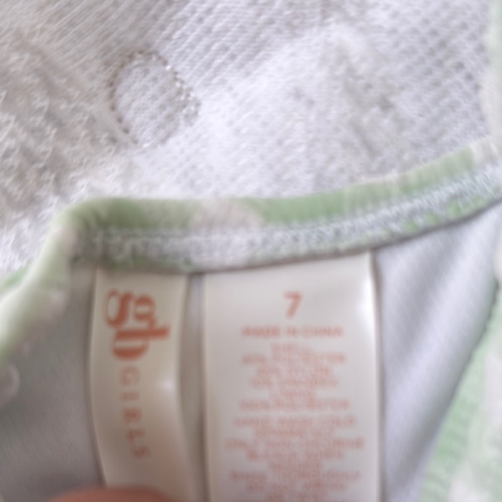 GB Girls Green and White Checkered Bikini - Picture 4 of 4